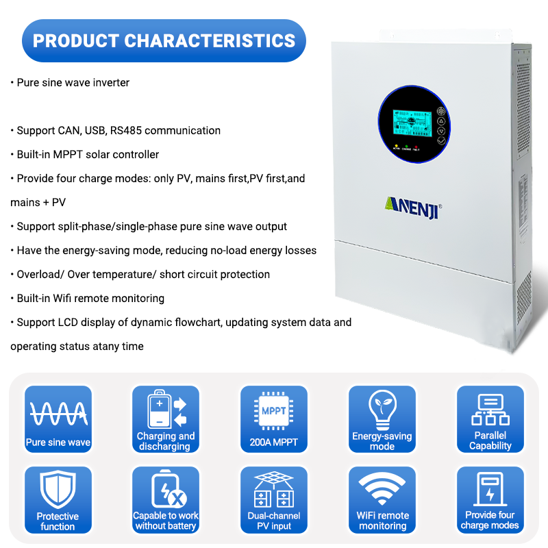ANENJI, onduleur solaire hybri - Charge Controller Solar avis et prix